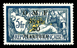 * SYRIE N°24, 20 Pi Sur 5f Bleu Et Chamois, Très Bon Centrage. SUP (certificat)  Qualité: *  Cote: 650 Euros - Used Stamps