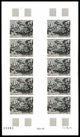 ** T.A.A.F. PA, N°28, Decouverte Des Iles Kerguelen En Feuille Complète De 10 Exemplaires Non Dentelée. SUP (certificat) - Unused Stamps