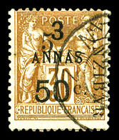 O ZANZIBAR N°35, 5 Et 50c Sur 3a. TTB. R. (signé Brun/certificat)  Qualité: O  Cote: 850 Euros - Unused Stamps