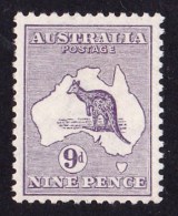 Australia 1913 Kangaroo 9d Violet 1st Watermark Mint Hinged - Ungebraucht