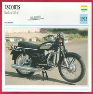 Escorts Rajdoot 123 AC, Moto De Tourisme, Inde, 1992, Le "phutphatti" Le Plus Populaire De L'Inde - Sport