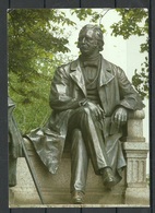 Deutschland Ansichtskarte NEURUPPIN Heimatdichter Theodor Fontaine Denkmal (gesendet 1992, Mit Briefmarke) - Neuruppin