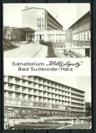 Deutschland DDR 1987 Ansichtskarte BAD SUDERODE Harz Kr. Quedlinburg Sanatorium Willi Agatz - Quedlinburg