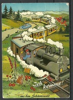 Deutschland Ansichtskarte Schwarzwald Der Zug Train Einsenbahn (gesendet Nach Estland, Mit Briefmarke) - Bad Peterstal-Griesbach