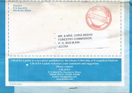 Ghana 2005 Osu Prepaid 40 Mm Unfranked Postage Paid Cover - Ghana (1957-...)