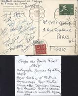 25 Signatures Autographes équipe De France Football  Coupe Du Monde 1958 Suède R Marche Just Fontaine R Kopa R Piantoni - Other & Unclassified