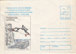 D8369- ATLANTIC PUFFIN, BIRDS, COVER STATIONERY, 1996, ROMANIA - Albatros