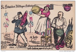 H2- POLITIQUE - ILLUSTRATEUR FLEURY - 28 ° SEMAINE POLITIQUE SATIRIQUE  -  ANNEE 1906  -   (2 SCANS) - Satirical