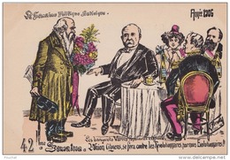 H2- POLITIQUE - ILLUSTRATEUR FLEURY -  42 ° SEMAINE POLITIQUE SATIRIQUE - ANNEE 1906 - (2 SCANS) - Satirical
