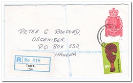 Nieuw Zeeland 1973, Registered Mail From Taita To Hawera - Brieven En Documenten