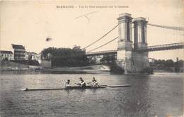 47-MARNANDE- VUE DU PONT SUSPENDU SUR LA GARONNE - Marmande