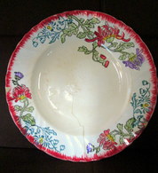 ASSIETTE Service CHRYSANTHEMES  Faience LONGWY Lorraine Earthenware Ca1900 ! - Longwy (FRA)