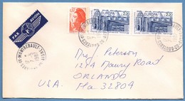 Lettre Bruyères Et Montberault ( Aisne 02 ) Type A9 1987 / N° 2471 + Liberté > Orlando USA TB - 1987