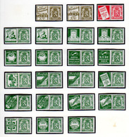 1936-37 Belgique, Timbres-publicité,  Petit Sceau De L’état, PU 74 /  PU 95*, Cote 42 €, - Altri & Non Classificati