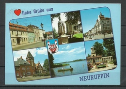 Deutschland Ansichtskarte NEURUPPIN 1993 Gesendet , Mit Briefmarke - Neuruppin