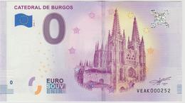 Billet Touristique 0 Euro Souvenir Espagne Catedral De Burgos 2018-1 N°VEAK000252 - Essais Privés / Non-officiels