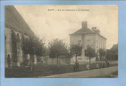 Blévy (Maillebois 28) Rue De Châteauneuf Et Le Presbytère 2 Scans Carte Animée - Blévy