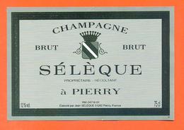 étiquette De Champagne Brut Jean Sélèque à Pierry - 75 Cl - Champagne