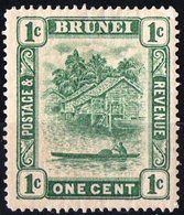 BRUNEI, COLONIA BRITANNICA, BRITISH COLONY, PAESAGGI, LANDSCAPES, 1907, FRANCOBOLLO NUOVO (MLH*) Mi. 13   Scott 13 - Brunei (...-1984)