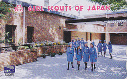 Carte Prépayée Japon - SCOUTISME - SCOUTING - GIRL SCOUT PFADFINDER Japan Prepaid Tosho Card - 176 - Publicité