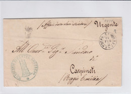 Italy Italia 1875 Official Letter MUNICIPIO DI CASTEL GOFFREDO Mantua To CARPINETI Reggio Emilia (q206) - Dienstzegels