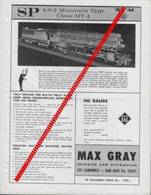 Catalogue MAX GRAY 1962 Feb Supplement Sheet KTM HO SP 4-8-2 MOUNTAIN MT-4 - Customer Service Bulletin - Englisch