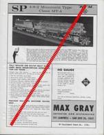 Catalogue MAX GRAY 1962 Feb Supplement Sheet KTM HO SP 4-8-2 MOUNTAIN MT-4 - Customer Service Bulletin - English