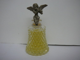 FLACON  " ANGE" STYLE "AVON  "VERRE ET ANGE METAL ,VIDE ,( PAS VAPO) LIRE ET VOIR !! - Miniatures Femmes (sans Boite)