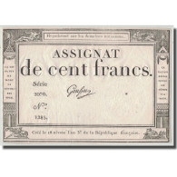 France, 100 Francs, 1795, Goussu, 7.1.1795, TTB, KM:A78, Lafaurie:173 - Assignats