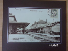 Pontarlier - La Gare - Retirage Photographique 24 X 16cm - Treinen