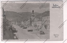 TRES RARE Carte Photo LEOBEN : Adolf Hitlerplatz (annotation "de Passage 28 Au 31 Mai 1945") - Leoben