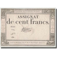 France, 100 Francs, 1795, Leval, 1795-01-07, TTB, KM:A78, Lafaurie:173 - Assegnati