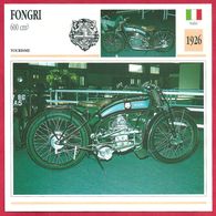 Fongri 600 Cm3, Moto De Tourisme, Italie, 1926, Mimétisme - Sport