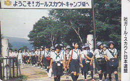 Télécarte Japon / 110-112892 - SCOUTISME - GIRL SCOUT - SCOUTING Japan Phonecard - PFADFINDER - 200 - Publicité