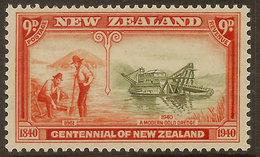 NZ 1940 9d Gold Mining SG 624 HM #NS54 - Unused Stamps