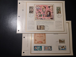 2 FDC - CEF Monaco : Le Romantisme - Baudelaire, Lamartine - Covers & Documents