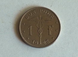 BELGIQUE 1 FRANC 1923 Bon Pour - 1 Franc