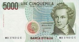 ITALY 5000 LIRE 1996 P-111c UNC SIGN. FAZIO & AMICI [IT461c] - 5000 Liras