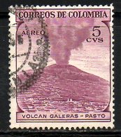 COLOMBIE. PA 238 De 1954 Oblitéré. Volcan Galeras. - Volcanos