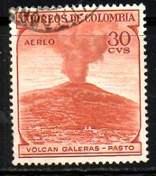 COLOMBIE. PA 243 De 1954 Oblitéré. Volcan Galeras. - Volcanos