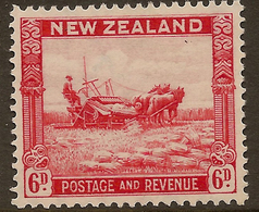 NZ 1935 6d Harvesting SG 585 HM #OA12 - Unused Stamps