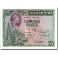 Billet, Espagne, 500 Pesetas, 1928, 1928-08-15, KM:77a, SPL - 500 Peseten