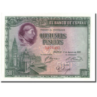 Billet, Espagne, 500 Pesetas, L.1928, 1928-08-15, KM:77a, SPL - 500 Pesetas