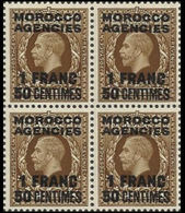 MOROCCO AGENCIES-FRENCH 1924+ 1Sh Bb. OVPT:1F40c 4-BLOCK - Bureaux Au Maroc / Tanger (...-1958)