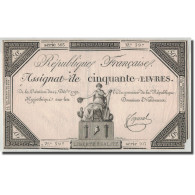 France, 50 Livres, 1792, Fiquenel, 1792-12-14, TB+, KM:A72, Lafaurie:164 - Assegnati