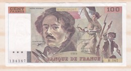 100 Francs Delacroix 1990 Alphabet R 167 N 134367 Billet P/Neuf - 100 F 1978-1995 ''Delacroix''