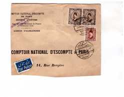 Lettre1934 Egypte Alexandrie à Destination France CNEP 3 Timbres Tarif Affranchissement 85 Mils - Storia Postale