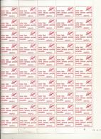 FEUILLE ENTIERE 50 VIGNETTES  ADRESSE POSTALE   AVEC COIN DATE  19/06/1979   NEUF  SUPERBE - Postdokumente