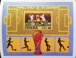 Ghana 1982 World Cup Espana "82 Winner Surcharged S/S POSTAGE FEE TO BE ADDED ON ALL ITEMS - Ghana (1957-...)