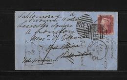 Großbritannien Brief Nantwich Sheffield London 1872 - Lettres & Documents